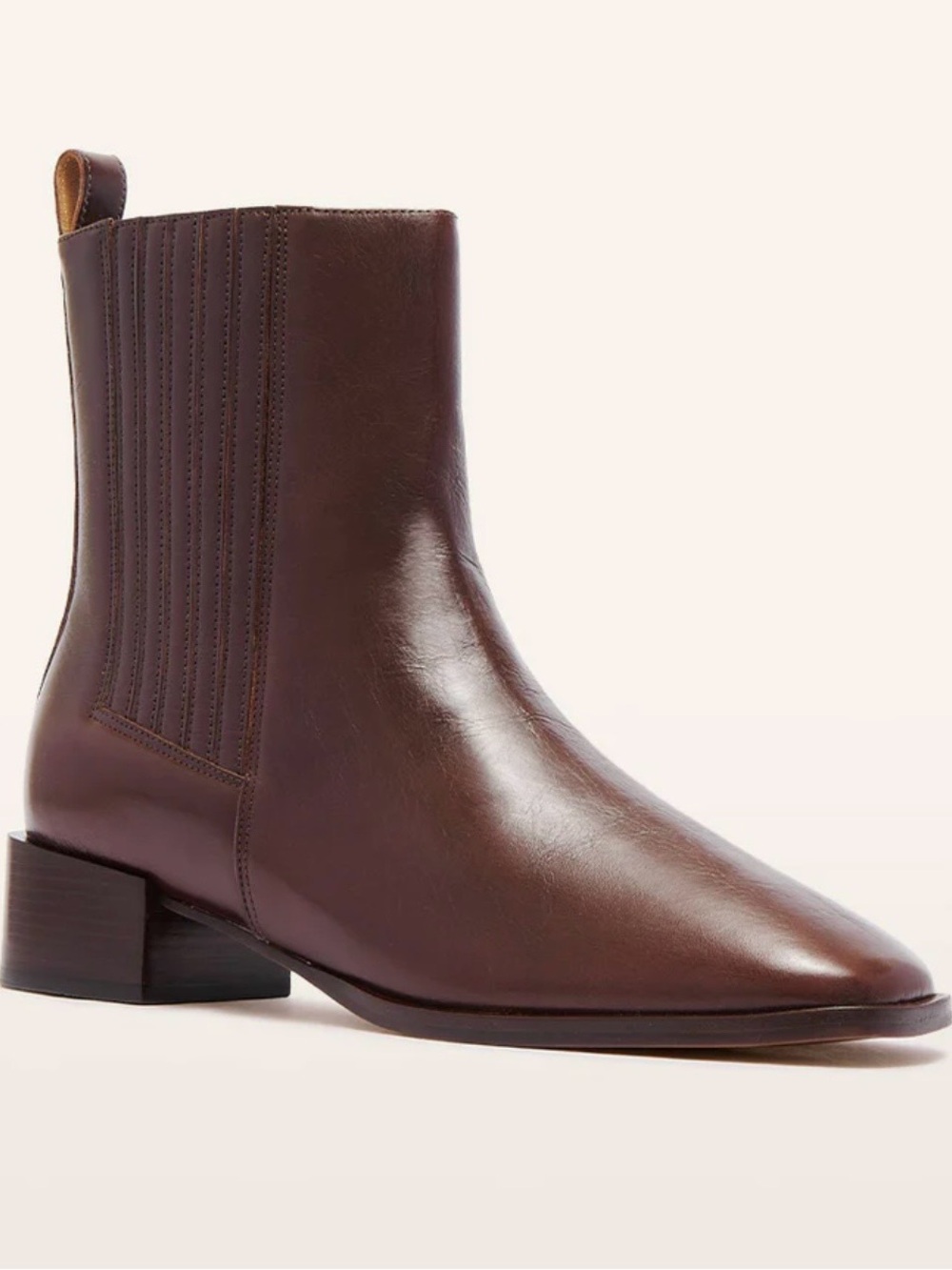 Pointed Toe Burgundy Leather Ankle Boots for Women